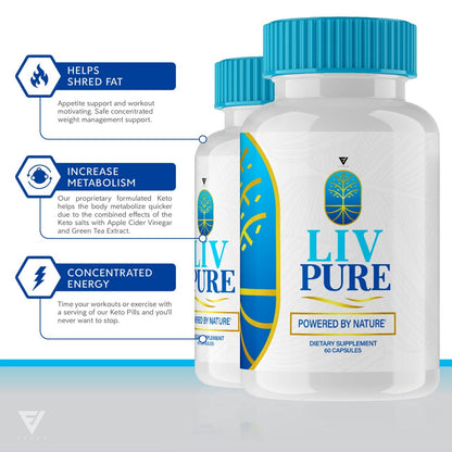 (3 Pack) Liv Pure Pills, Livpure Liver Detox Cleanse Management Capsules Advanced Formula Supplement Fyvus
