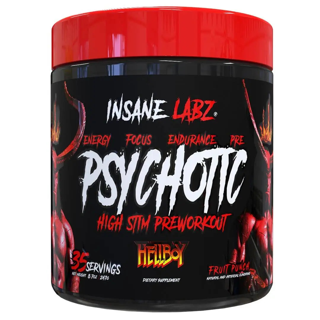 Insane Labz Psychotic, High Stimulant Pre Workout Powder, Extreme Lasting Energy Insane Labz