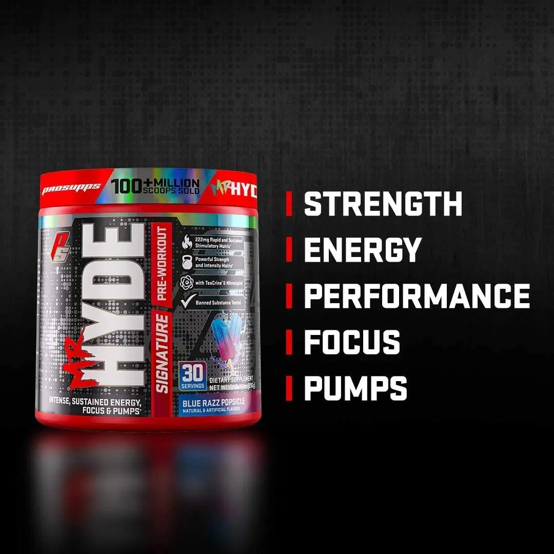 PROSUPPS Mr. Hyde Signature Blue Razz and Hyde Max Pump Blue Razz Bundle PROSUPPS