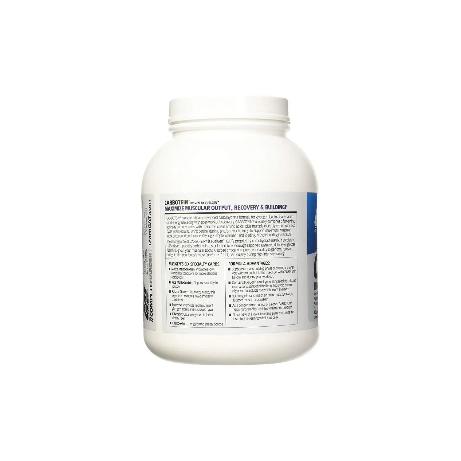 GAT SPORT Carbotein High-Performance Glycogen Loader, 50 Servings (Grape) GAT SPORT