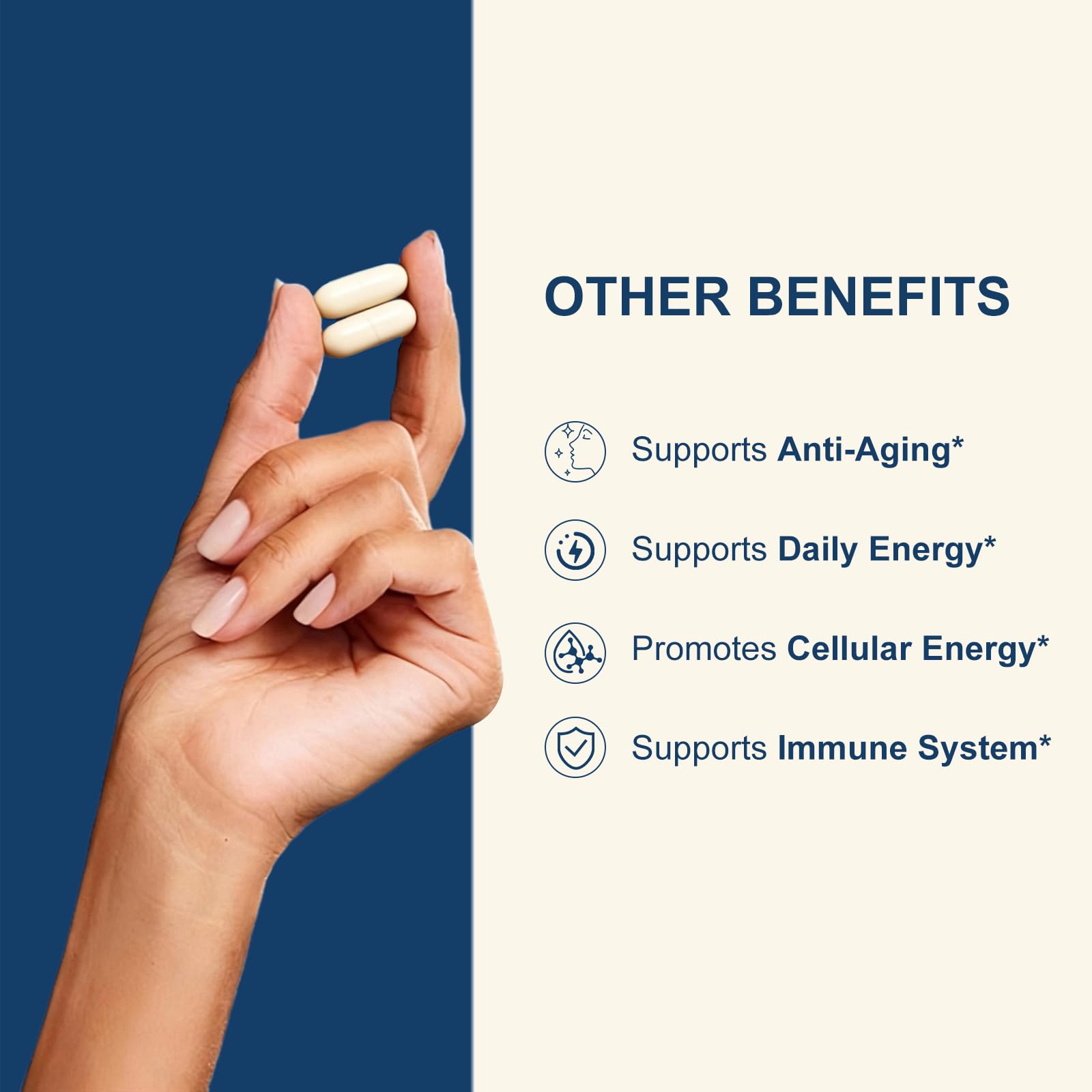 NUISM NMNH NAD+ Supplement, Liposomal 600mg NMN NAD+ and Resveratrol Complex for Cellular Energy, Healthy Aging & Metabolic Support, 90 Capsules NUISMBuy Supplements Australia