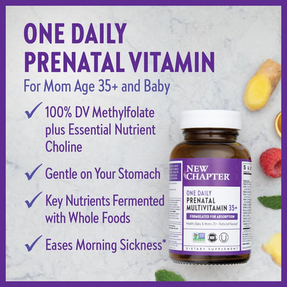 New Chapter Prenatal Vitamins, One Daily Prenatal Multivitamin Enhanced for Age 35+ with Methylfolate New Chapter