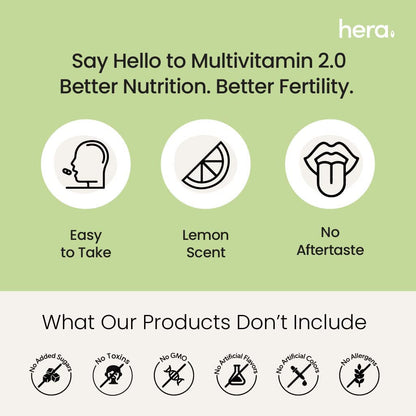 Verem Fertilife Multivitamin - Fertility, Hormones and Reproductive Health - Inositol, Essential Vitamins Verem