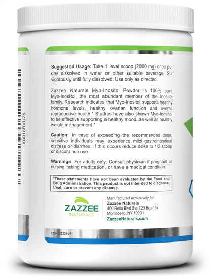 Zazzee Myo-Inositol Powder and Extra Strength Prenatal DHA Zazzee
