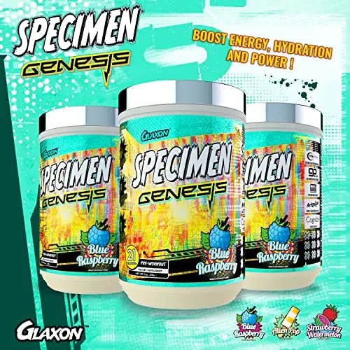 Specimen Full Spectrum High Stimulant Pre-Workout Powder | Supercharged Energy Glaxon