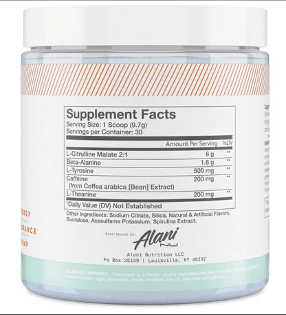 Alani Nu Breezeberry Pre Workout and BCAA Sour Gummies Post Workout Powder Bundle Alani Nu