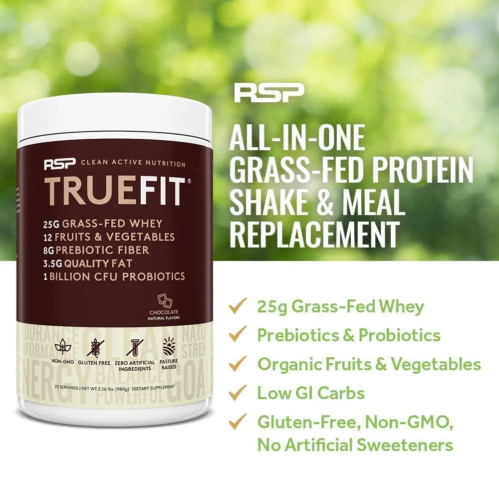 RSP NUTRITION TrueFit Protein Powder (Chocolate 2 LB) with AminoLean Pre Workout RSP NUTRITION