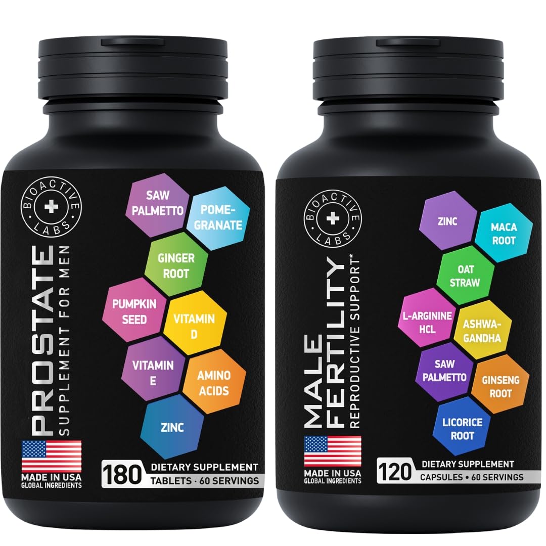 BIOACTIVE LABS Fertility Supplements Prostate Health Supplements Mens Health Bundle BIOACTIVE LABS