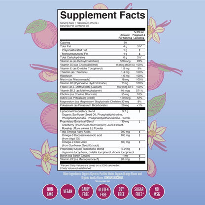 MaryRuth Organics Prenatal & Postnatal Liposomal Multivitamin Women, Sugar Free Liquid Vitamin MaryRuth Organics