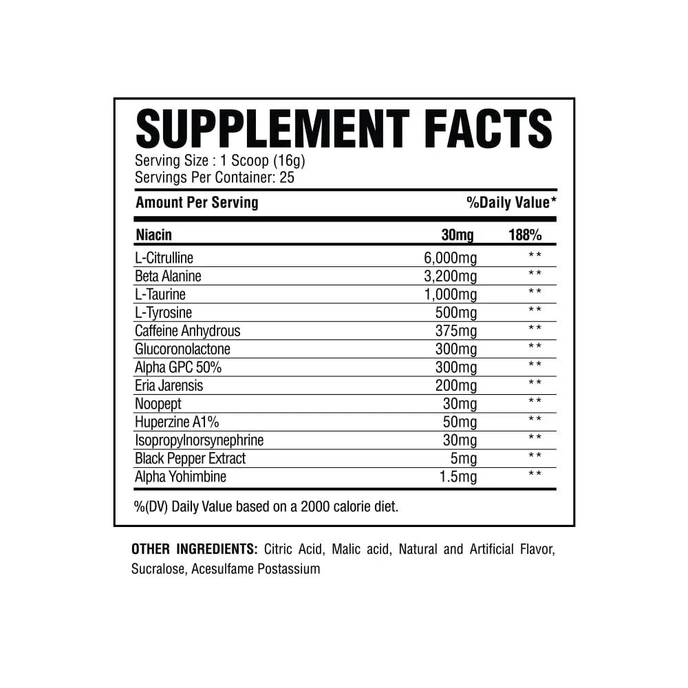 Alpha Nutrition Labs Twister Advanced Pre-Workout Powder (Raspberry Lemonade) Alpha Nutrition Labs