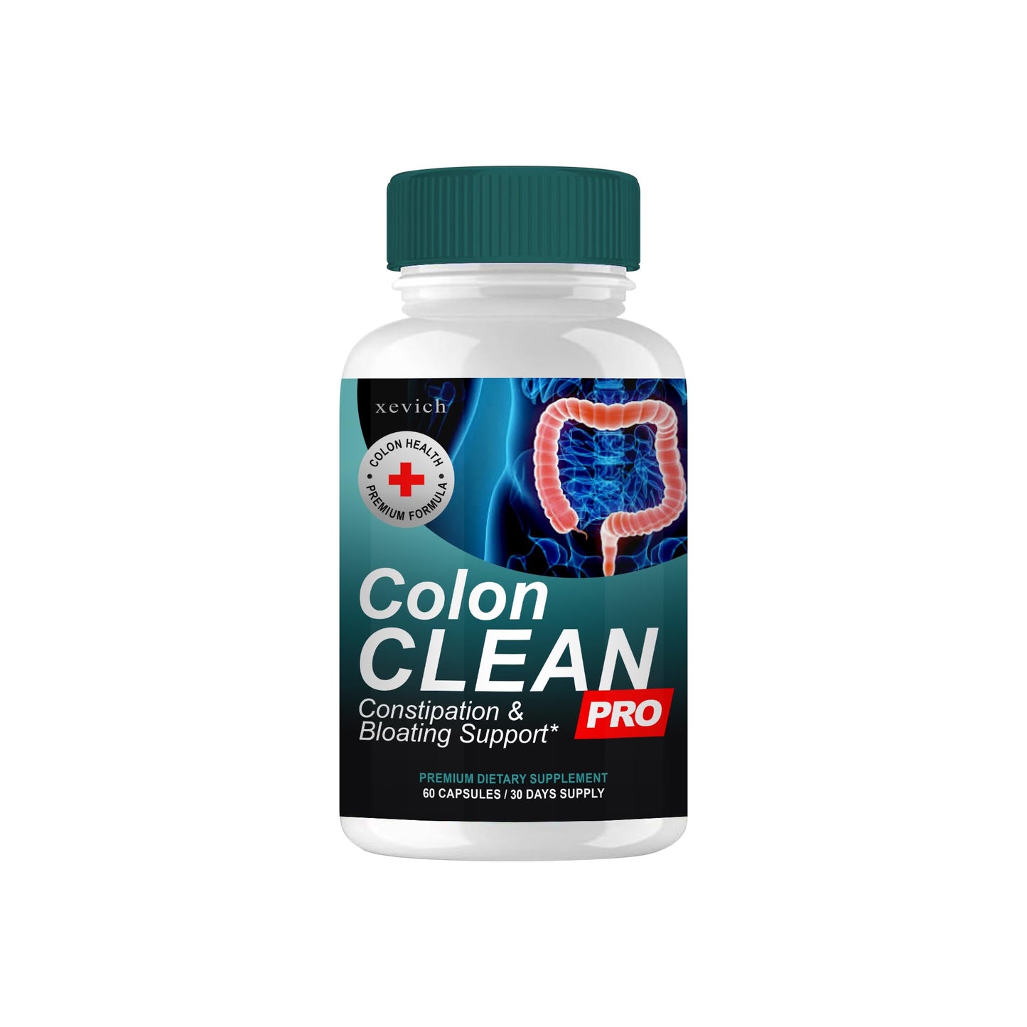 Xevich Colon Clean Pro - Colon Clean Pro Premium Dietary Supplement (Single, 60 Capsules) Xevich