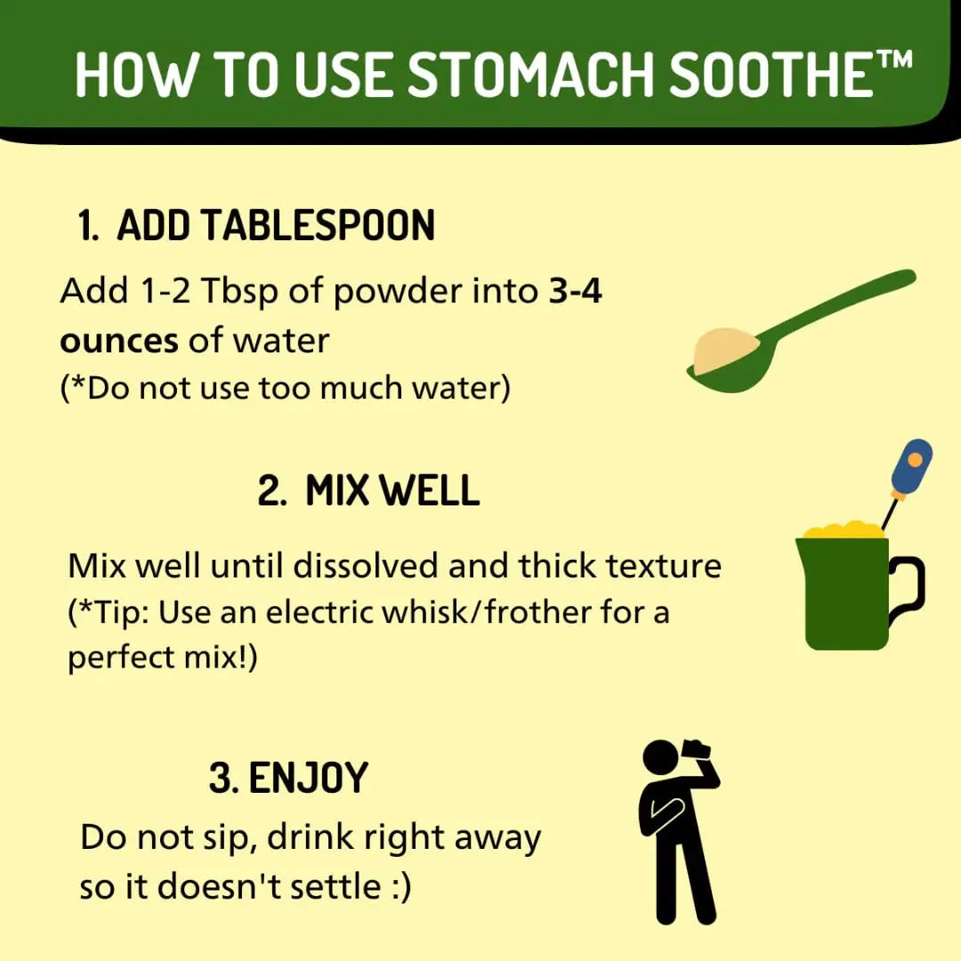 Stomach Soothe Soothe Naturals Acid Reflux Powder - L Glutamine for Gut Health, Acid Reflux Medicine, Leaky Gut Repair, Gut Lining Repair, Stomach Soothe