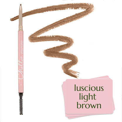Chella Eyebrow Pencil – Easy-to-Use Brow Definer for Shaping, Filling & Blending – Long-Wear Light brown Eyebrow Pencils for Women with Precise Tip (Light Brown) ChellaBuy Supplements Australia