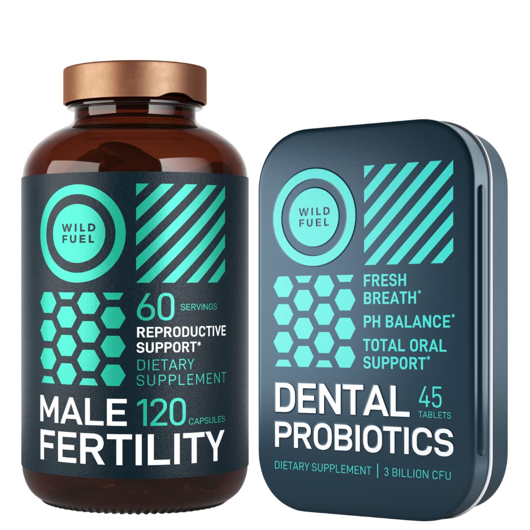 WILD FUEL Male Fertility Supplement and Dental Probiotics Health and Wellness Bundle WILD FUEL