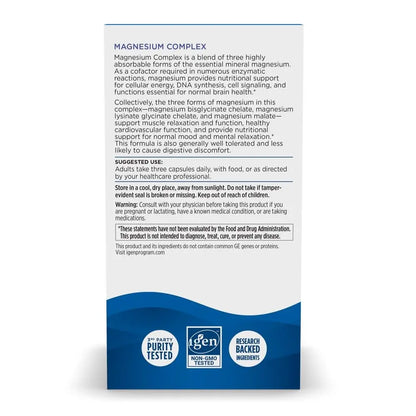 Nordic Naturals Magnesium Complex - 90 Capsules - 225 mg Magnesium, 1.9 mg Iron - Brain & Heart Health, Mood, Energy, & Muscle Relaxation - Non-GMO, Vegan - 30 Servings Nordic Naturals buy supplements Au