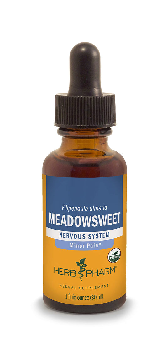 Herb Pharm Certified Organic Meadowsweet Liquid Extract for Minor Pain - 1 Ounce (DMEAD01) Herb PharmBuy Supplements Australia