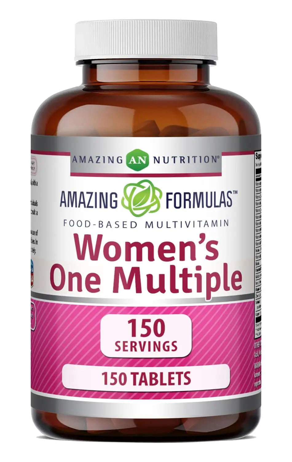 Multivitamin bottle labeled 'Women's One Multiple' by Amazing Formulas on a white background