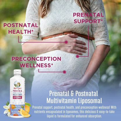 MaryRuth Organics Prenatal & Postnatal Liposomal Multivitamin Women, Sugar Free Liquid Vitamin MaryRuth Organics