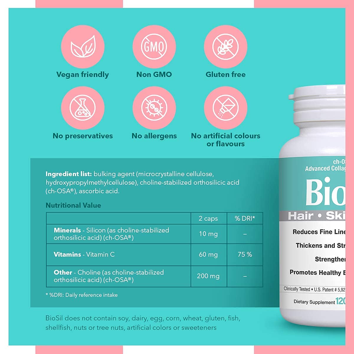 Collagen Supplements for Women & Men [120 ct.] - Advanced Collagen Complex to Stimulate Collagen, Keratin & Elastin Production BioSilBuy Supplements Australia