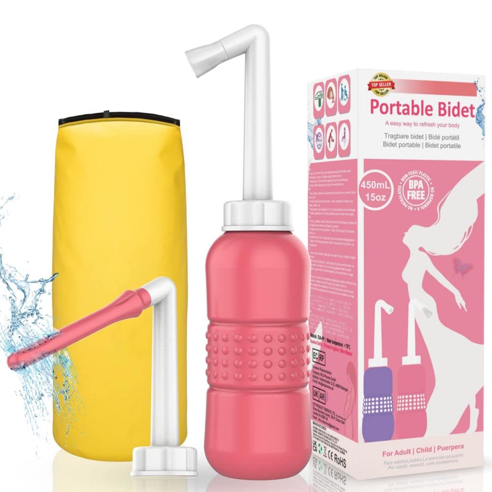 2-in-1 Douche Bottle for Women Vaginal Cleansing System + Portable Bidet Travel Bidet Bottle AQUAMASTER