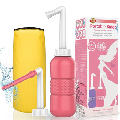 2-in-1 Douche Bottle for Women Vaginal Cleansing System + Portable Bidet Travel Bidet Bottle AQUAMASTER