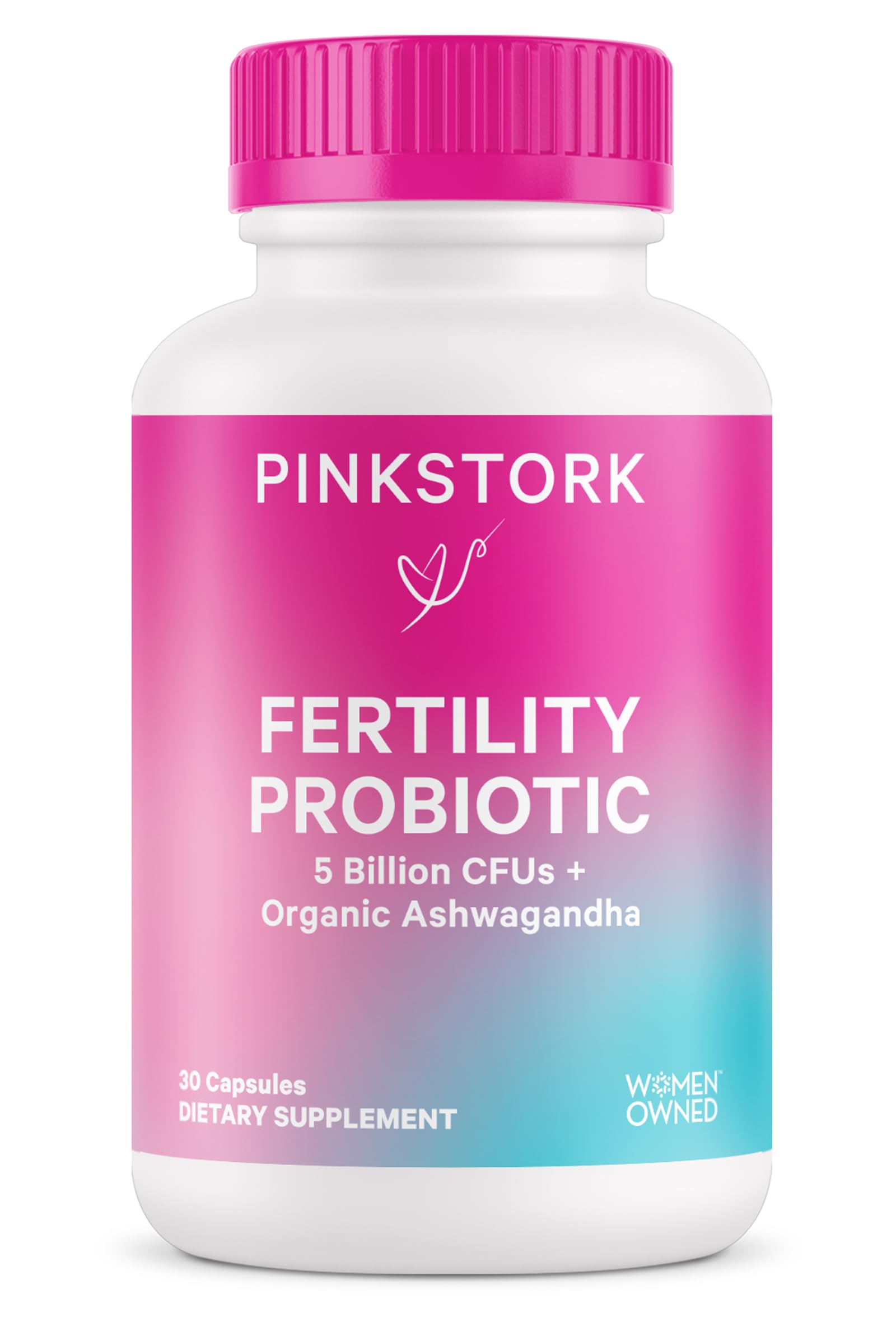 Pink Stork Fertility Support Probiotics for Women with Ashwagandha for Vaginal Health, Conception Pink Stork