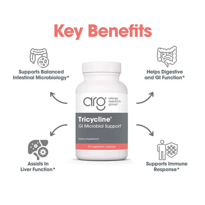 Nutricology TriBiotics - Berberine Artemisinin Botanical Blend - Gastrointestinal Support - Hypoallergenic - 45 Servings - 90 Capsules Allergy Research Group buy supplements Au