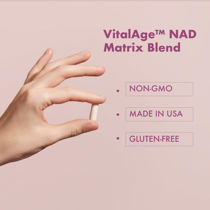 VHC NAD+ Supplement, NMN Alternative Liposomes with CoQ10, Trans-Resveratrol for Women & Men,Support Energy, Anti-Aging,Focus,90 Capsules VHCBuy Supplements Australia