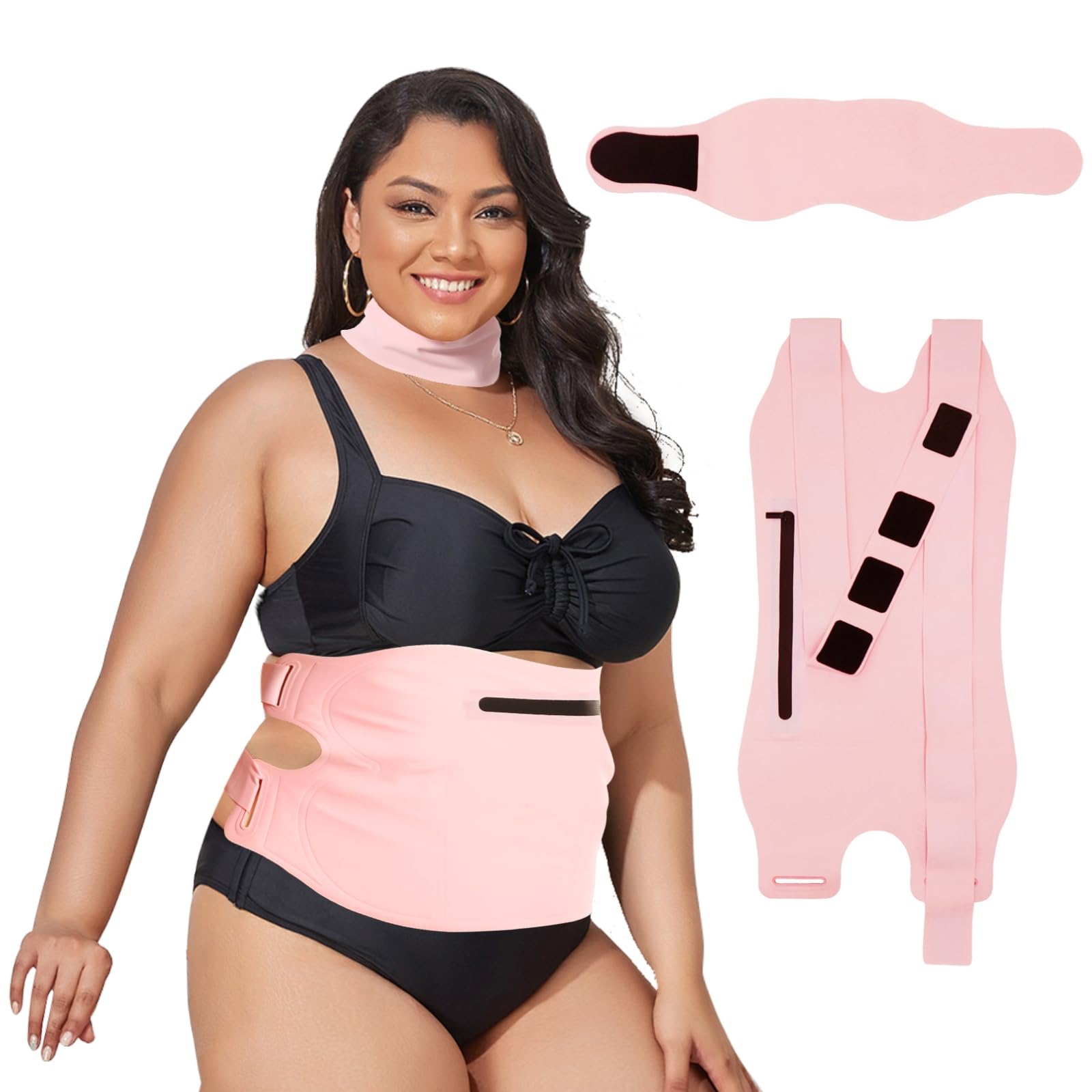 YEEYAA 2 Pcs Castor Oil Pack, Castor Oil Pack Wrap Plus Size for Waist and Neck YEEYAA