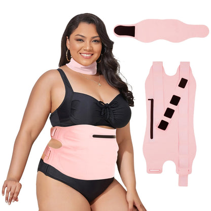 YEEYAA 2 Pcs Castor Oil Pack, Castor Oil Pack Wrap Plus Size for Waist and Neck YEEYAA