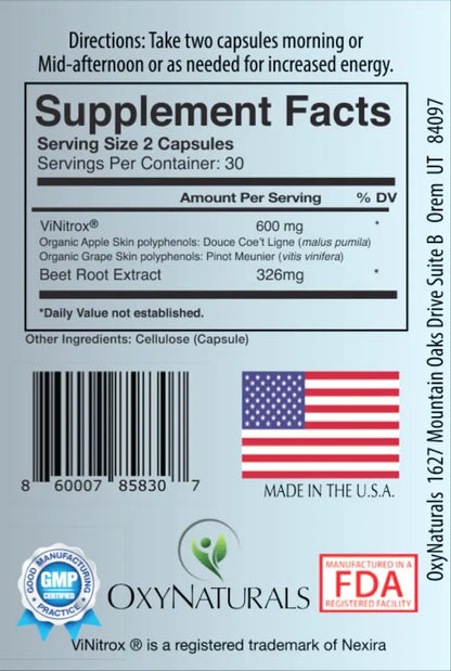OxyBoost - Nitric Oxide Supplement (1 Bottle - 30 Servings) OxyNaturals