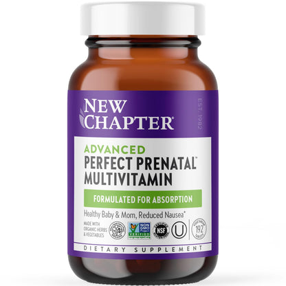 New Chapter Advanced Perfect Prenatal Vitamins, 192ct, Made with Organic, Non-GMO New Chapter