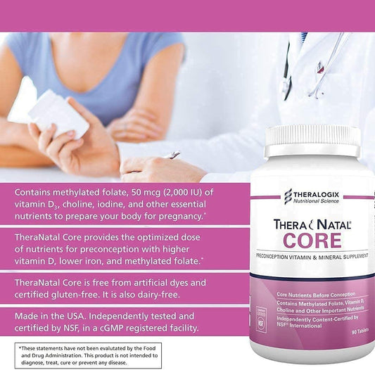 yhn Core Preconception Vitamin & Mineral Supplement (90 Day Supply) | Prenatal Vitamin & Fertility yhn