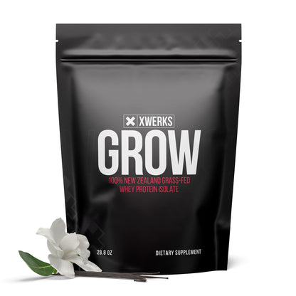Xwerks Grow 100% New Zealand Grass-Fed Whey Protein - 25g of Pure Isolate Protein Xwerks