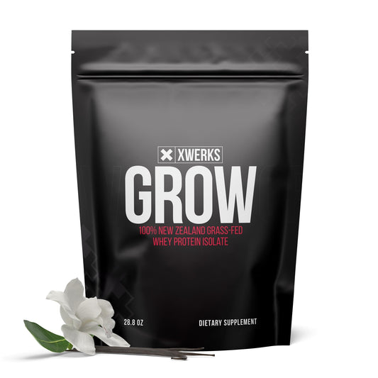 Xwerks Grow 100% New Zealand Grass-Fed Whey Protein - 25g of Pure Isolate Protein Xwerks