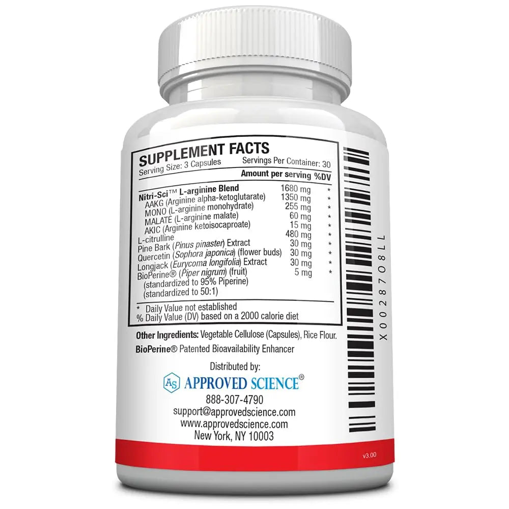 Approved Science Nitric Oxide MD - Muscle Development, Lean Body Mass, Improve Oxygen Approved Science