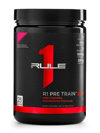 Rule 1 Proteins R1 Pre Train 2.0 25 Serv Fruit Punch, 390 Gram Rule 1 Proteins