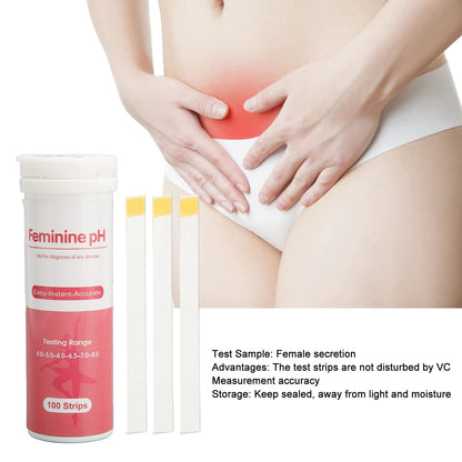 100pcs Disposable Vaginal Health PH Test Strips, pH Test Strips for Women Monitor Feminine BrrnooBuy Supplements Australia