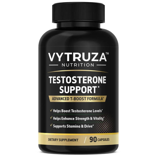 Vytruzza Nutrition Testosterone Support supplement bottle on a white background