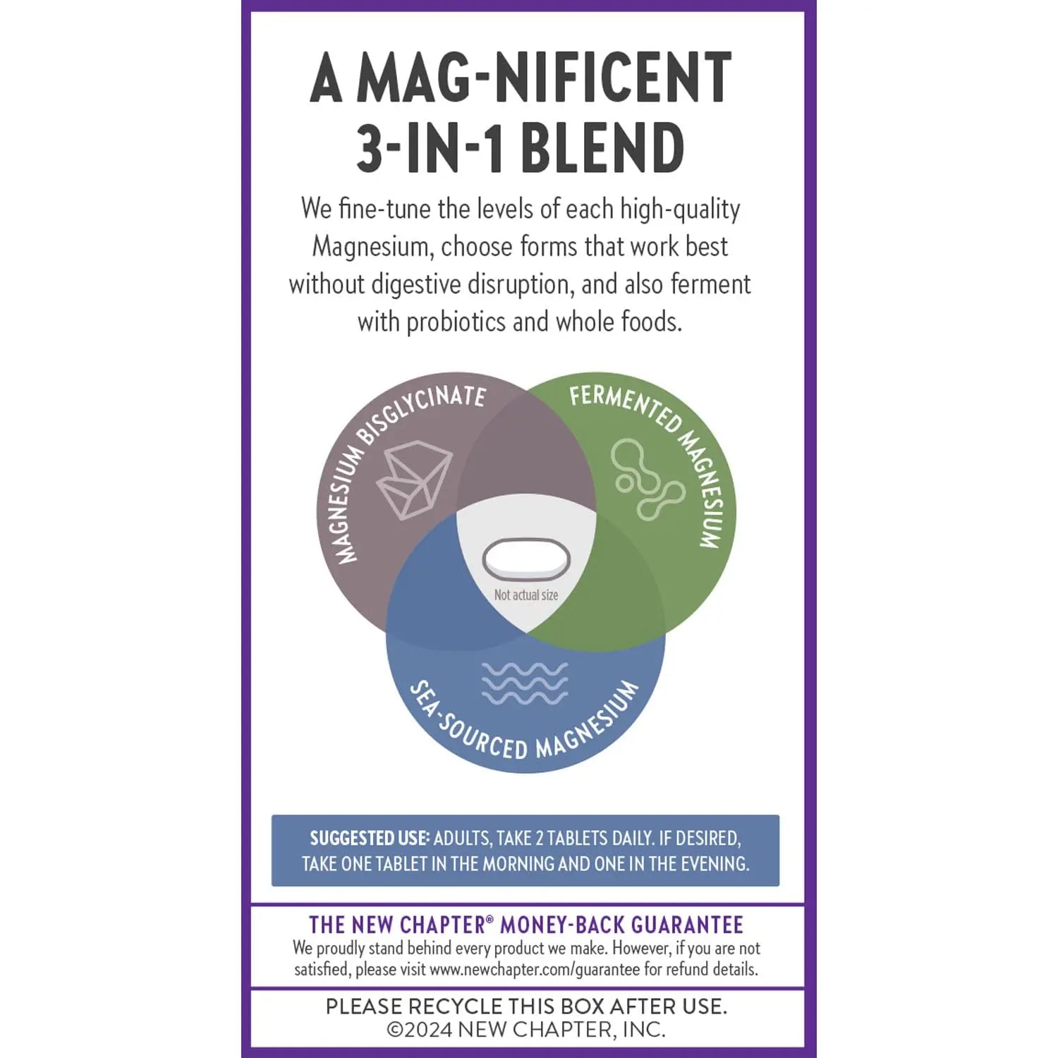 New Chapter Magnesium Complex Supplement, 325mg with Magnesium Glycinate + Sea-Sourced + Fermented Forms for Heart, Bone, Nerve, Muscle & Cellular Energy, 100% Vegan, 60 Tablets New Chapter buy supplements Au