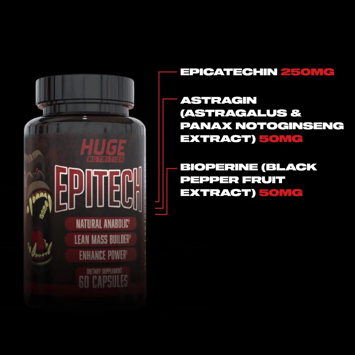 Huge Supplements, Epitech, Epicatechin Supplement, Increase Muscle Mass, Enhance Huge Supplements
