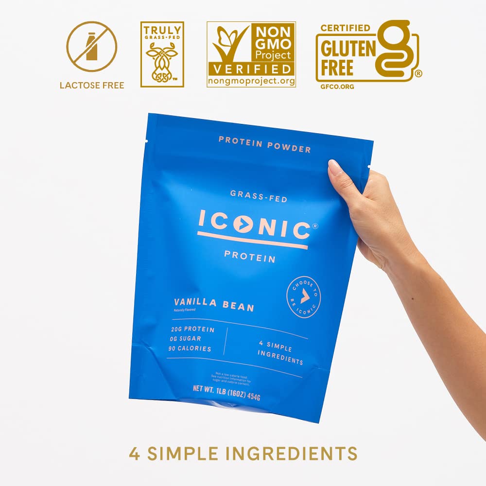 ICONIC Protein Powder, Vanilla Bean - Sugar Free, Low Carb Protein Powder - Lactose Free ICONICBuy Supplements Australia