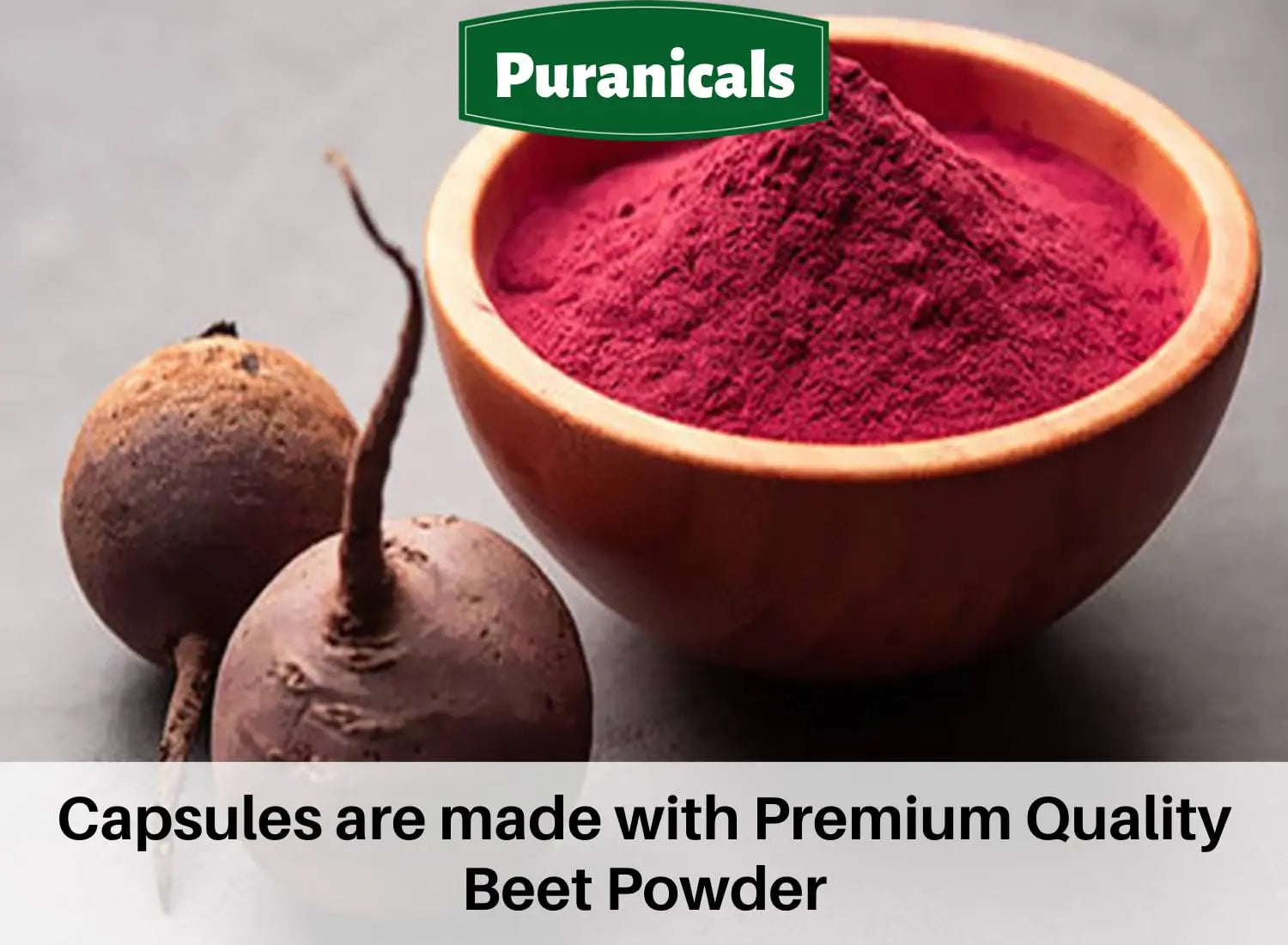 Puranicals Beet Premium 320 Capsules Nitric Oxide Booster | Herbal Supplement | 900 mg Puranicals