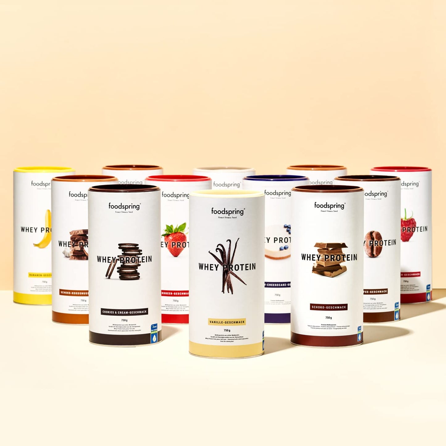 foodspring Whey Protein Powder Coconut – with 23g Protein for Muscle Building, Perfect Solubility, Made from Pasture Milk, Rich in BCAAs & EAAs - 750g foodspring