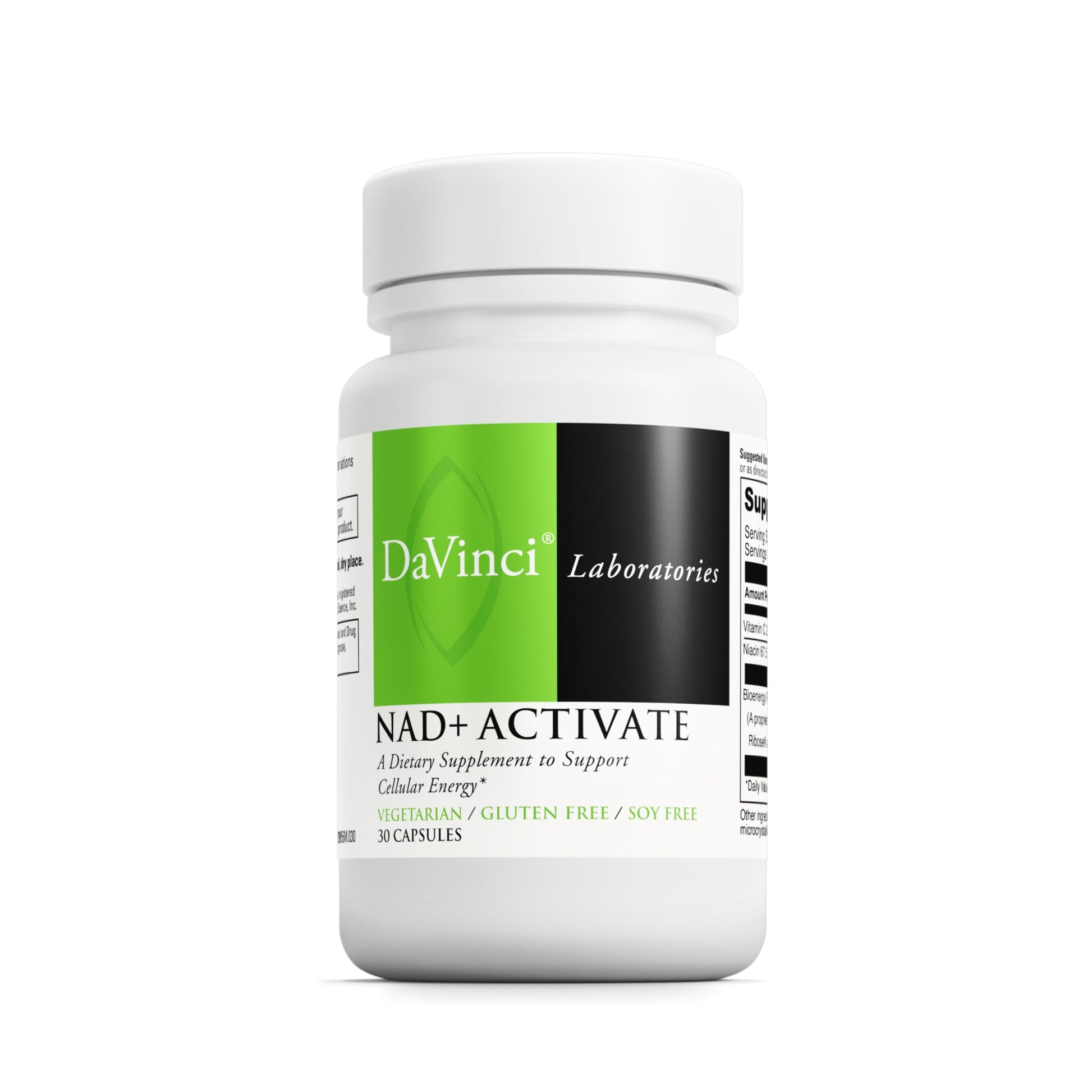 DAVINCI Labs NAD+ Activate - NAD Supplement with Vitamin C & Niacin - Helps Support Brain Health, Cellular Energy & More* - Vegetarian, Gluten-Free & Soy-Free - 30 Capsules DAVINCIBuy Supplements Australia