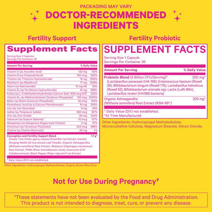 Pink Stork Fertility Supplement for Women and Probiotics for Conception, Support Hormone Balance Pink Stork