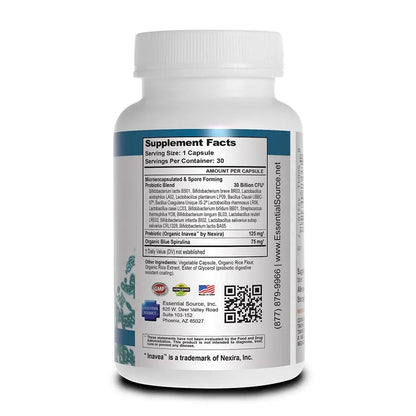Essential Source TriActive Biotics for Men - Probiotic Capsules, 30 Billion CFU with Prebiotics & Blue Spirulina, Shelf Stable, Allergen Free, Digestive & Immune Support, 30 Count Essential Source buy supplements Au