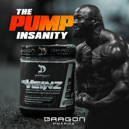 DRAGON PHARMA Mr. Veinz Stim Free Pre-Workout, Extreme Pump & Nootropic Catalyst DRAGON PHARMA