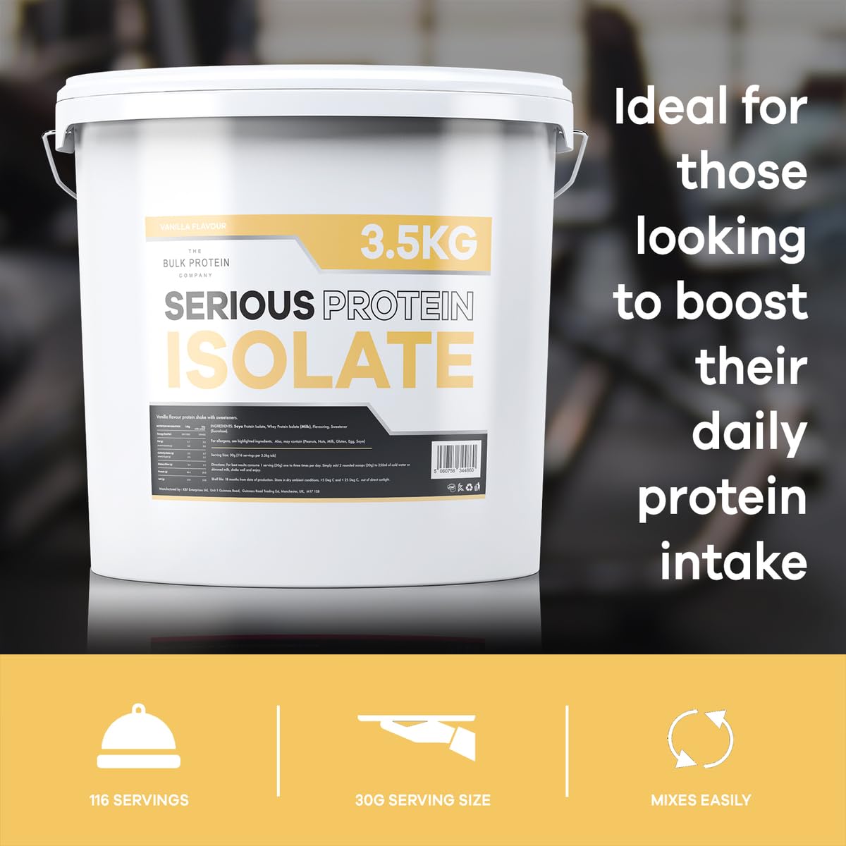 The Bulk Protein Company, Serious Protein Isolate – 3.5kg – Whey Protein Iso The Bulk Protein Company