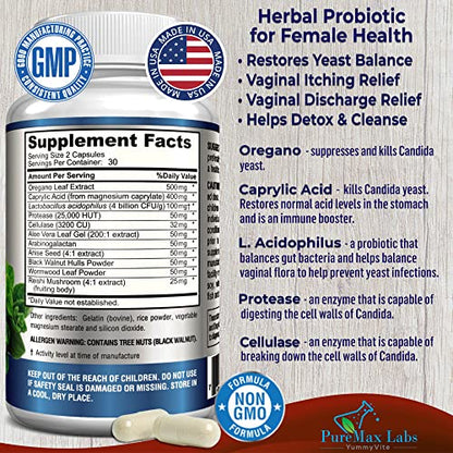 YUMMYVITE Balance Complex for Women - for Vaginal Health, Herbal Detox & Cleanse YUMMYVITE